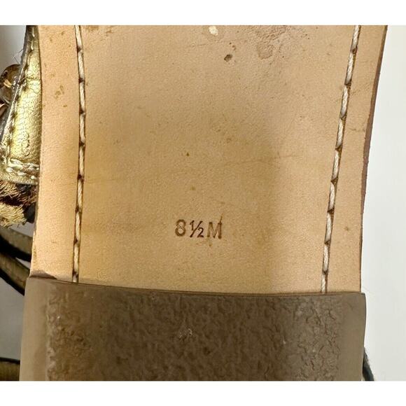 SAM EDELMAN Giada Embellished Gladiator Sandals Beaded Leopard Pony Hair Sz 8.5 - Picture 11 of 11